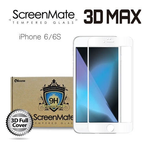 iPhone 6/6S ScreenMate 3D Max Full Cover Tempered Glass - White