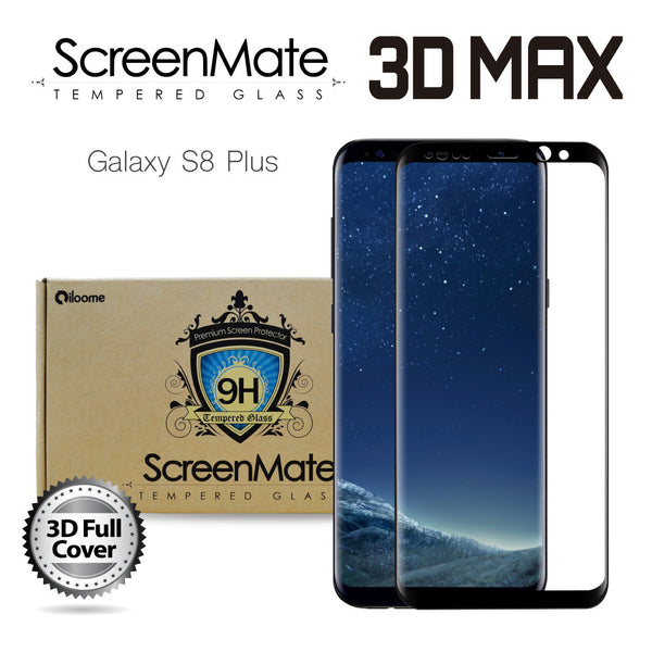 Samsung Galaxy S8 Plus ScreenMate 3D Max Full Cover Tempered Glass - Black
