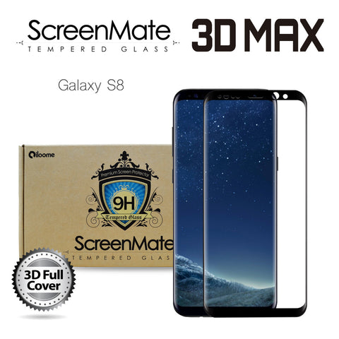 Samsung Galaxy S8 ScreenMate 3D Max Full Cover Tempered Glass - Black