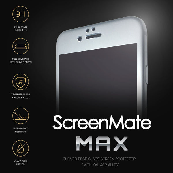 iPhone 6/6s Plus ScreenMate Max Tempered Glass (Silver)