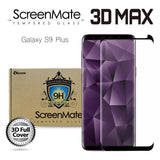 Samsung Galaxy S9 Plus ScreenMate 3D Max Full Cover Tempered Glass - Black