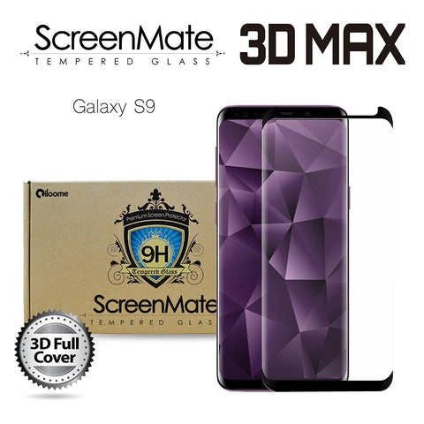 Samsung Galaxy S9 ScreenMate 3D Max Full Cover Tempered Glass - Black