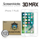 IPHONE 7 PLUS SCREENMATE 3D MAX FULL COVER TEMPERED GLASS - WHITE