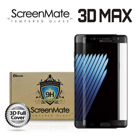 SAMSUNG GALAXY NOTE 7 SCREENMATE 3D MAX FULL COVER TEMPERED GLASS - BLACK