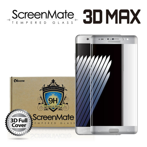 SAMSUNG GALAXY NOTE 7 SCREENMATE 3D MAX FULL COVER TEMPERED GLASS - SILVER