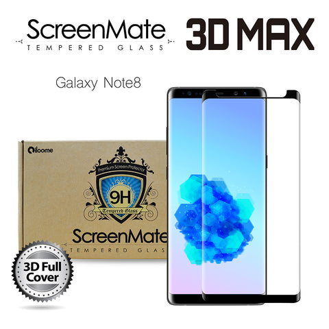 Samsung Galaxy Note8 ScreenMate 3D Max Full Cover Tempered Glass - Black