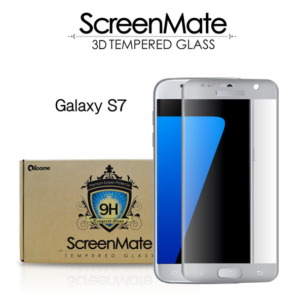Samsung Galaxy S7 ScreenMate 3D Max Full Cover Tempered Glass - Silver