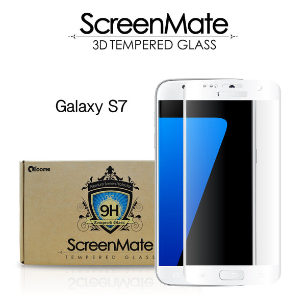 Samsung Galaxy S7 ScreenMate 3D Max Full Cover Tempered Glass - White