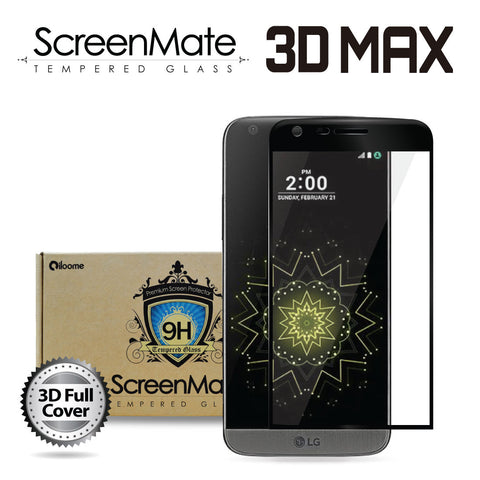 LG G5 ScreenMate 3D Max Full Cover Tempered Glass - Black