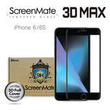 iPhone 6/6S ScreenMate 3D Max Full Cover Tempered Glass - Black